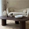 Savanna Large Dark Wood Irregular Wooden Coffee Table