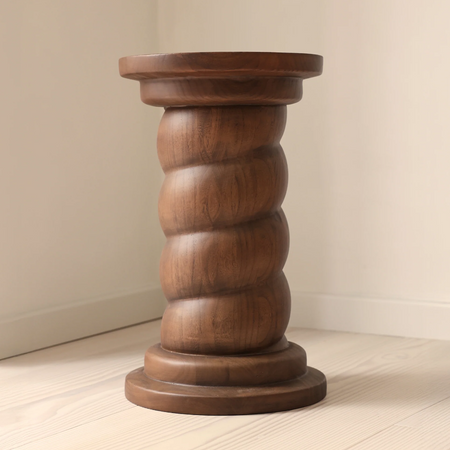 Cassia Dark Wood Retro Side Table