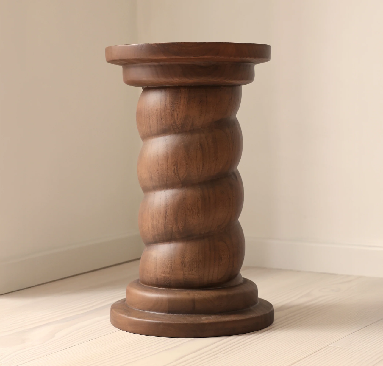 Cassia Dark Wood Retro Side Table