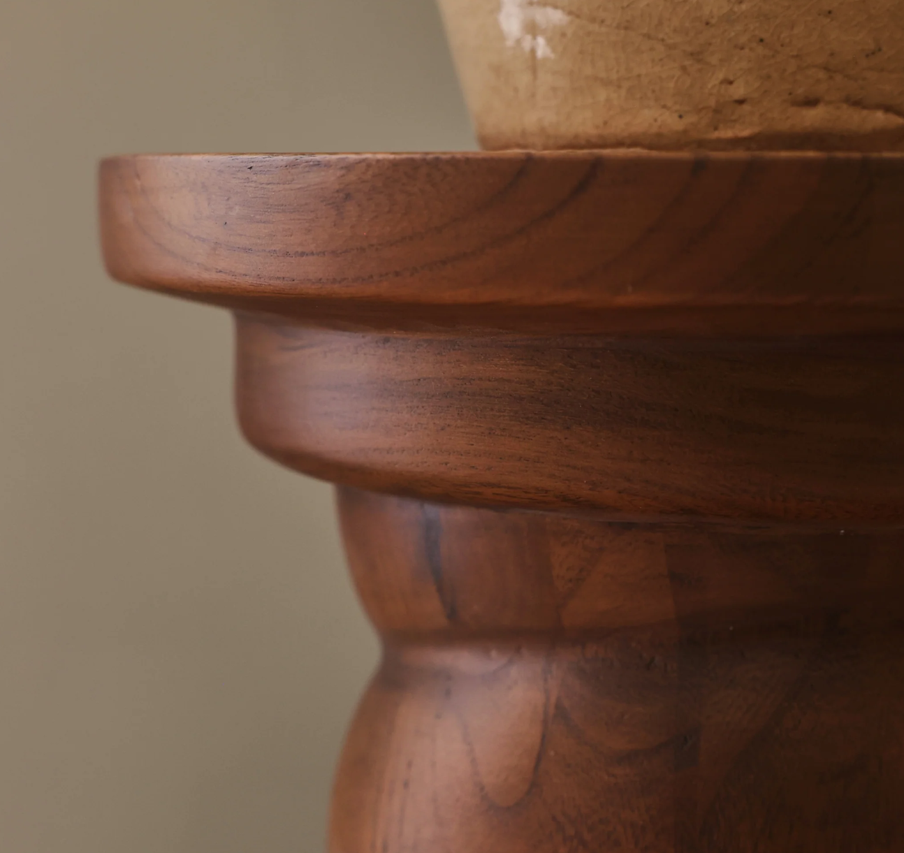 Cassia Dark Wood Retro Side Table