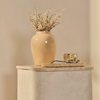 Arlo Beige Travertine Irregular Concrete Premium Side Table