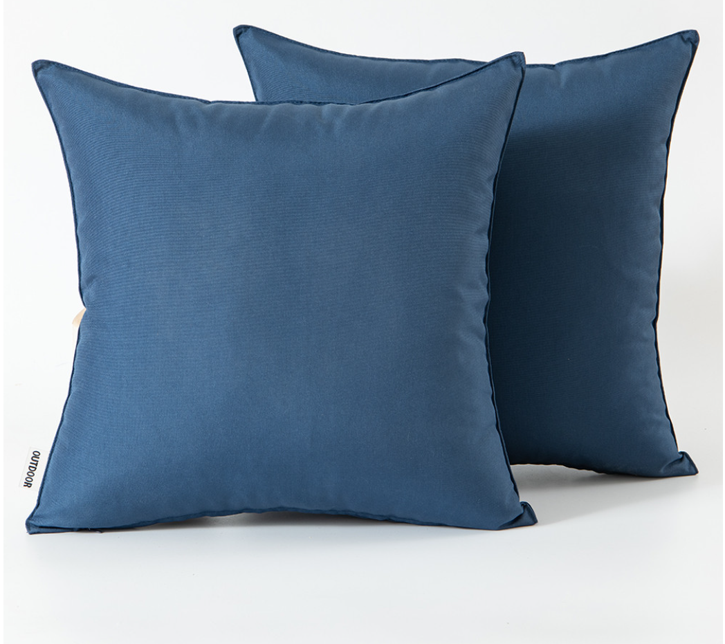 Set of 2 Outdoor Cushions with Waterproof Covers Included